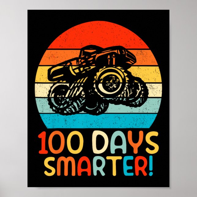 Poster Monster Truck 100 Dias De Smar Na Escola (Frente)