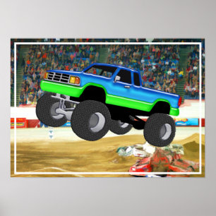 Poster Monster truck maravilhoso na arena