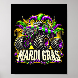 Poster Monster Truck Mardi Gras Costume Adolescentes Meni