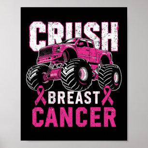 Poster Monster Truck Pink Brevemente Cancer Sensibilizaçã