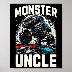 Poster Monster Truck Tio Vintage Monster Truck Me