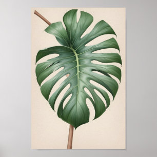 Poster Monstera albo flower, bela terra