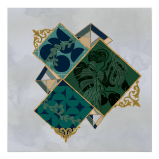 Pôster Monstera Geométrica