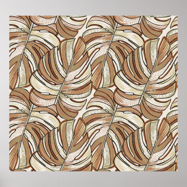 Poster Monstera Gráfica Deixa Design tropical (Frente)