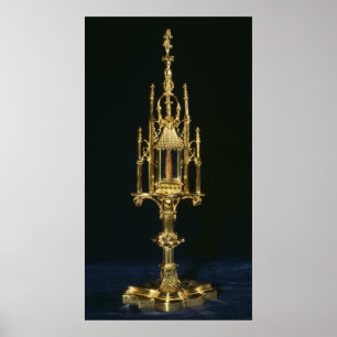 Pôster Monstrance do relicário com parte de cruz