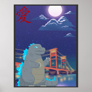 Poster Monstro Adorável da Cutezilla