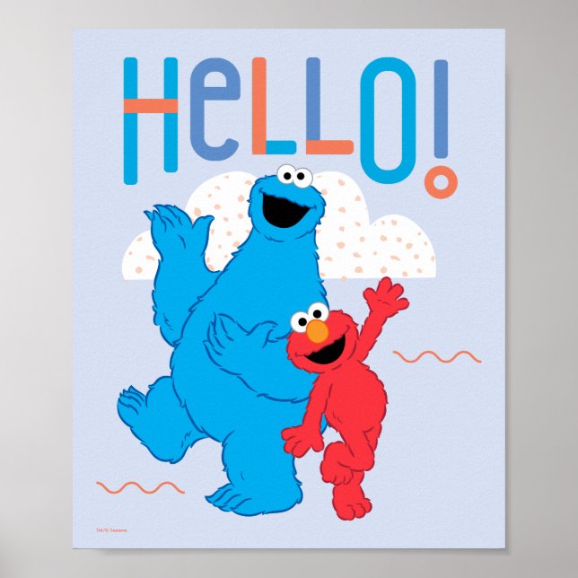 Poster Monstro das Bolachas & Elmo Olá! (Frente)