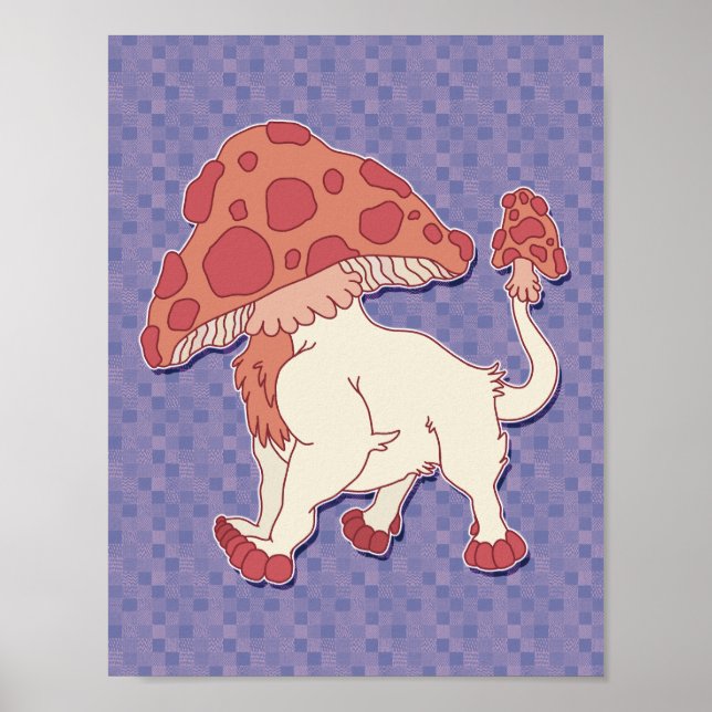 Poster Monstro de Cogumelo (Frente)