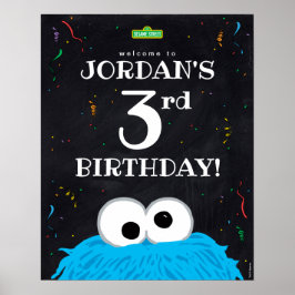Poster Monstro de cookies | aniversário de 3 anos Welcome