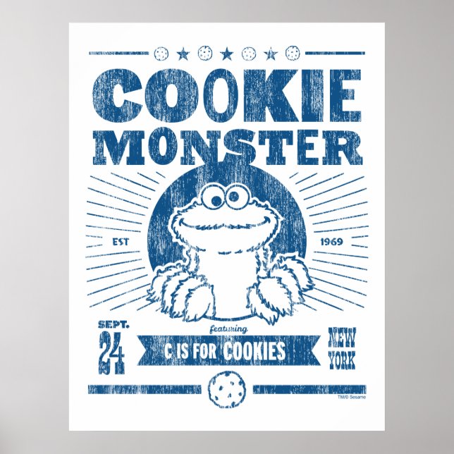 Poster Monstro de Cookies - C é para Cookies (Frente)