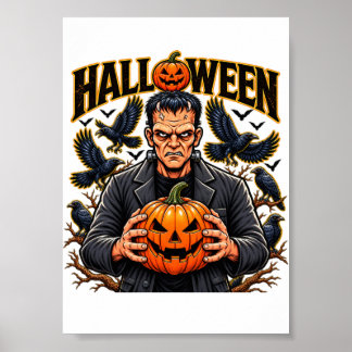 Poster Monstro de Frankenstein do Halloween