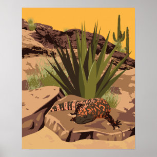 Poster Monstro de Gila Sudoeste de 20"x16"