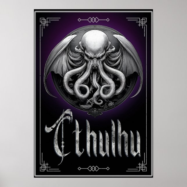 Poster Monstro de horror do Halloween de Cthulhu (Frente)