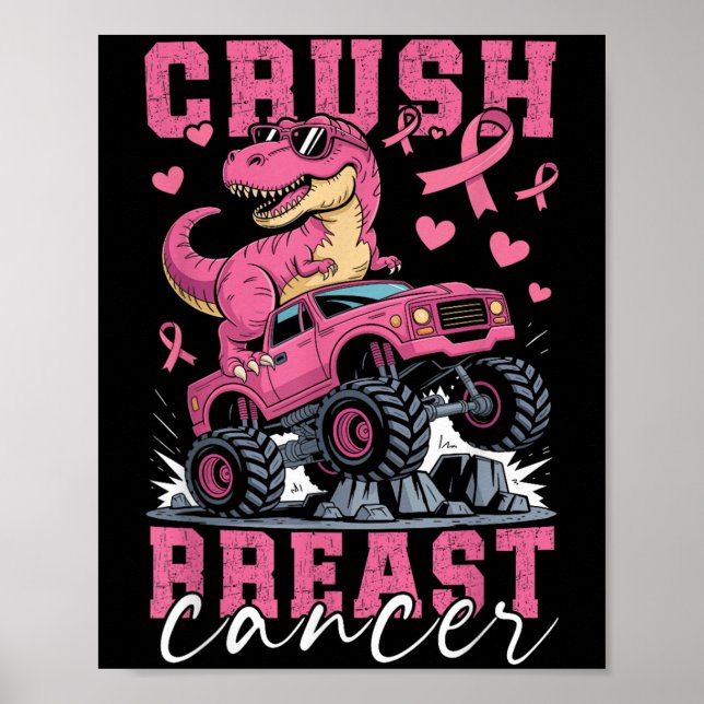 Poster Monstro Dinossauro Caminhão Rosa Fita Fita Crush C (Frente)