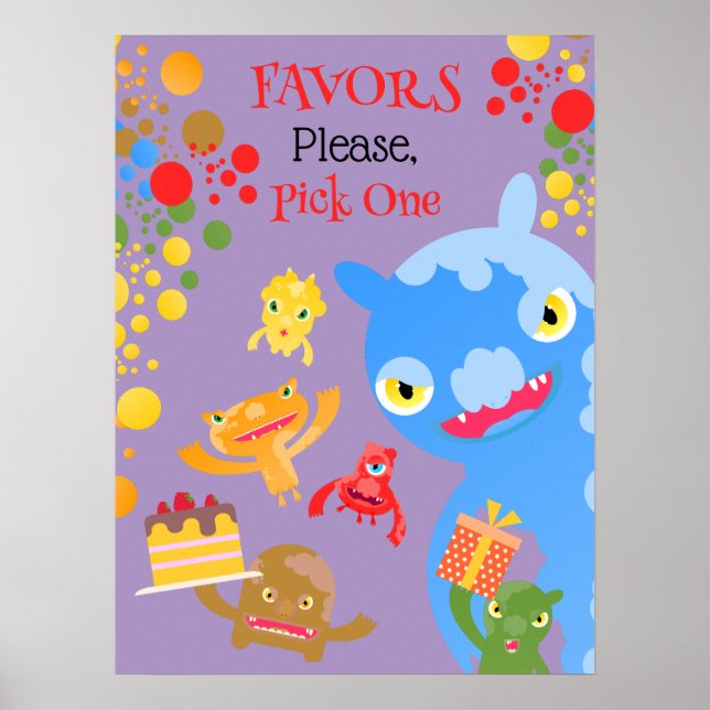 Poster Monstro do Pequeno Partido e Festa de aniversário  (Frente)