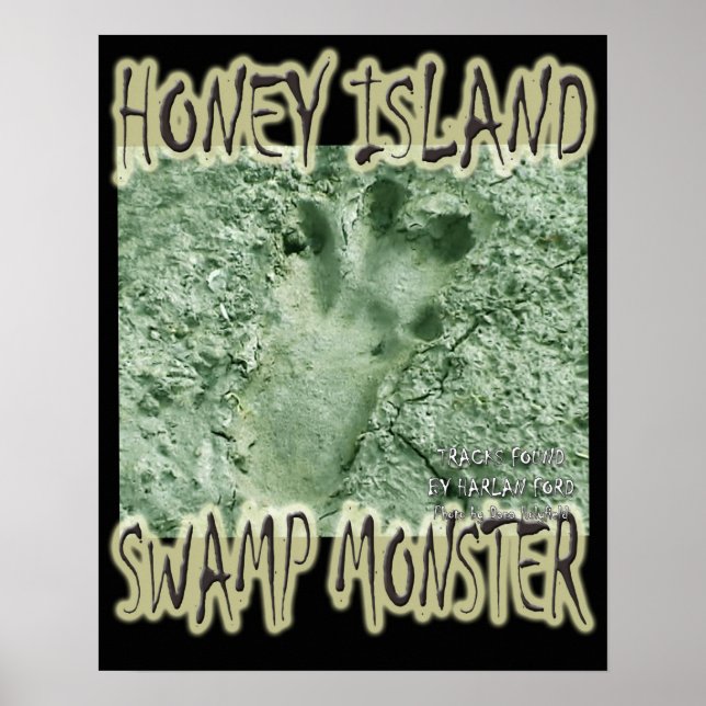 Poster Monstro do Swamp da Ilha Honey Island (Frente)