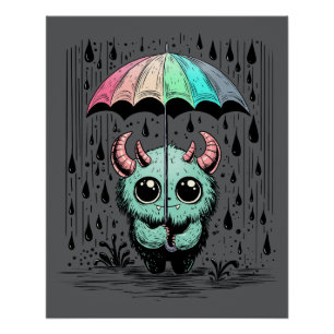 Pôster Monstro na Chuva