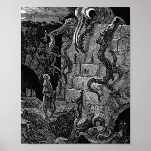 Poster Monstro Negrado Por Gustave Dore