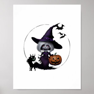Poster Monstro No Vinheta Do Halloween