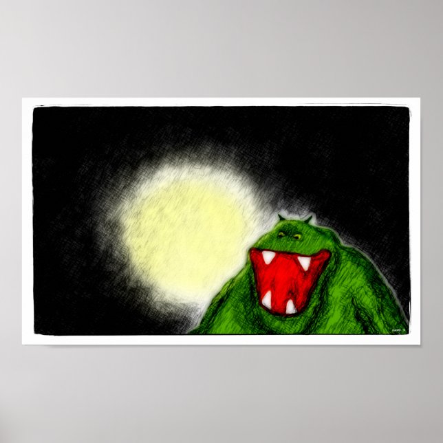 Poster Monstro Noturno (Frente)
