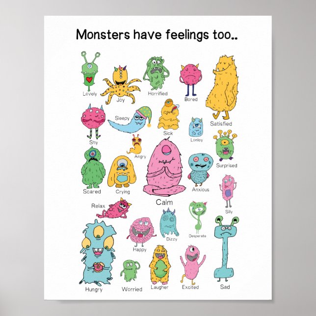 Poster Monstro tem sentimentos (Frente)