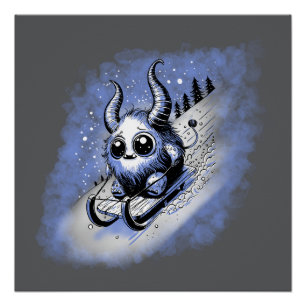 Pôster Monstro Tobogganing