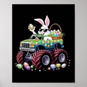 Poster Monstros de Felz pascoa Bunny Monster Alojam Crian