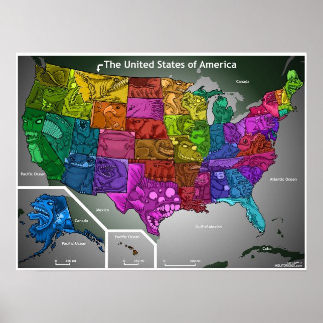 Poster Monstros dos EUA (Frente)