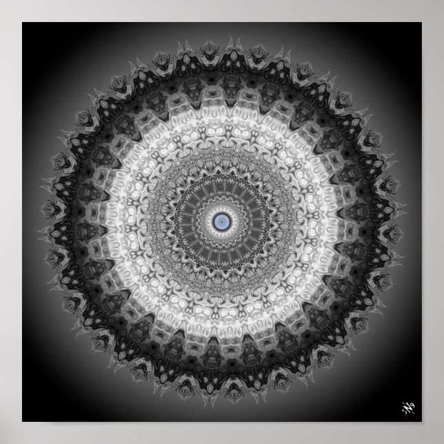 Poster Monstros Mandala (corujas, gorilas e homunculi) (Frente)