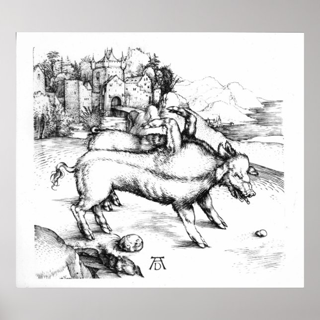 Pôster Monstrous Pig (Frente)