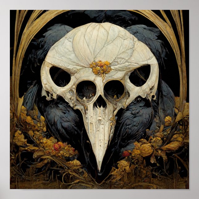 Poster Monstrous Raven Horror Gótico Gótico (Frente)