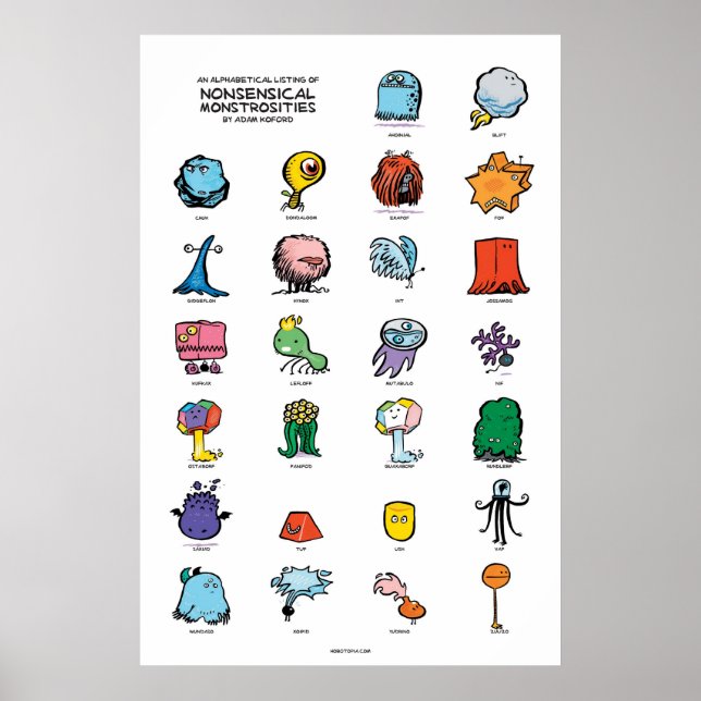 Pôster Monstruosidades Não Sensíveis (Frente)