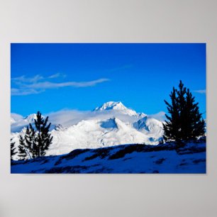 Poster Mont Blanc Les Arcs French Alps França
