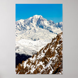 Poster Mont Blanc Meribel franceses Alpes França