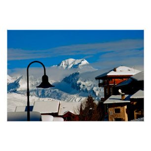 Pôster Mont Blanc Peisey Vallandry Alpes Franceses França