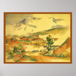 Pôster Mont Sainte Victoire por Paul Cezanne, Arte Vintag