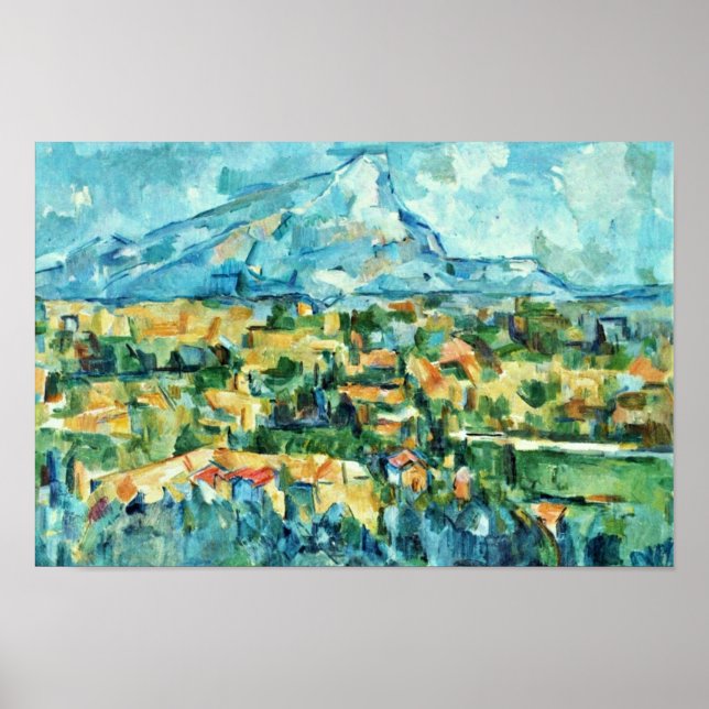Pôster Mont Sainte-Victoire Por Paul Cézanne (Melhor Qual (Frente)
