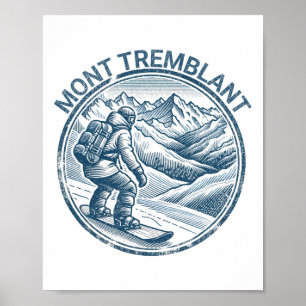 Poster Mont Tremblant Canadá Snowboard Snowboard