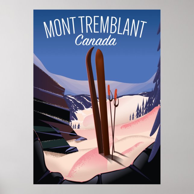 Poster Mont Tremblant Esqui Canadá (Frente)