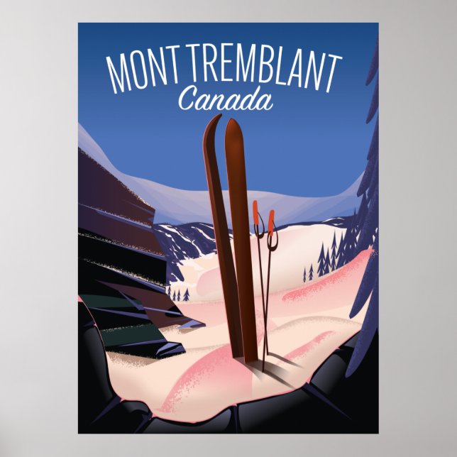 Poster Mont Tremblant Ski Canadá (Frente)