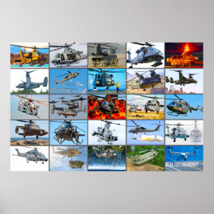 POSTER "MONTAGEM" DA ROTORCRAFT MILITAR DOS EUA