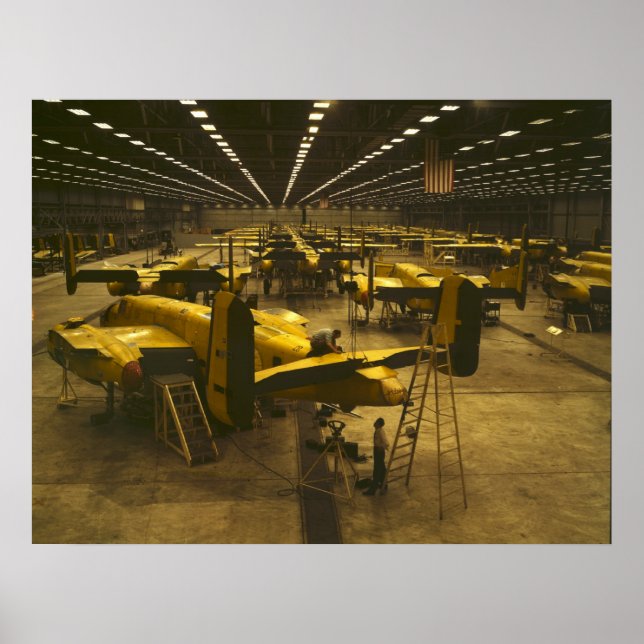 Poster Montagem de Bombas B-25 (Frente)