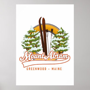 Poster Montagem de esqui Abram Greenwood