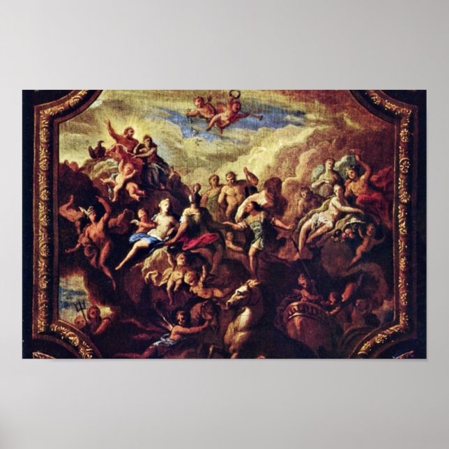 Poster Montagem Dos Deuses No Olimpo Do Monte (Frente)