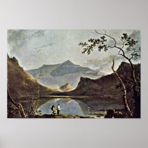 Poster Montagem Snowdon de Llyn Nantlle visto por Wilson
