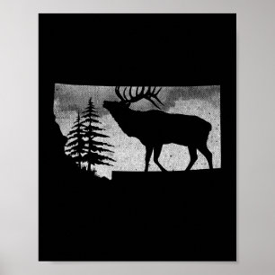 Poster Montana Elk Hunter