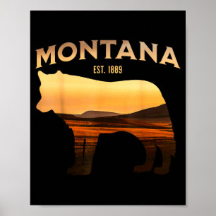 Poster Montana Est 1889 Vista Cênica do Deserto do Lobo