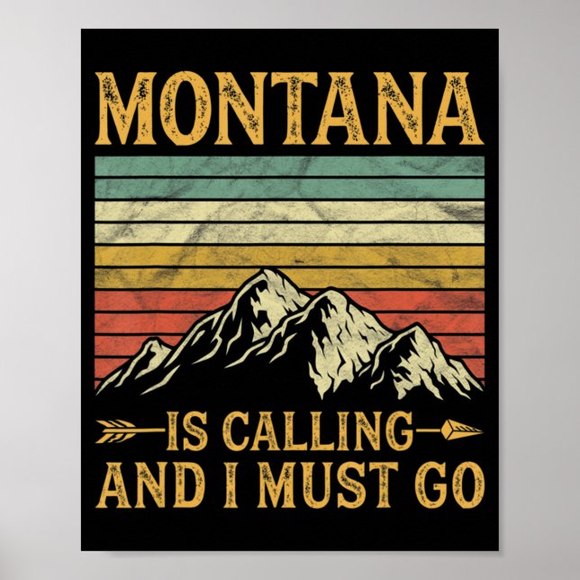Poster Montana Está Ligando E Eu Preciso Ir (Frente)