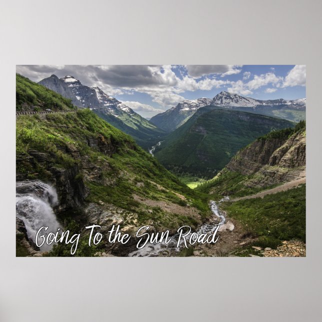 Poster Montana indo para as montanhas da autoestrada cênt (Frente)