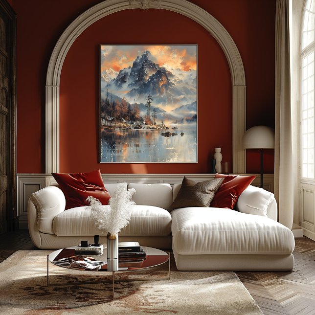 Pôster Montaña Nevada: Impresionista y Realista (Criador carregado)